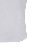 Women's Solid Round Short Sleeve T-Shirt-White
