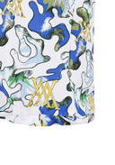 Women's Abstract Pattern Blouson T-Shirt - White