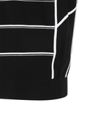 Men's Stripe Round Sweater - Black