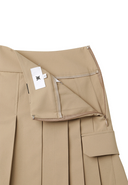 Women's Over Pleated Half Pants - Beige