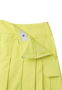 Women's Over Pleated Half Pants - Yellow