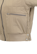 Women's Short Sleeve Jacket - Dark Beige