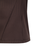Women's Sold Back Zip Long T-Shirt - Brown