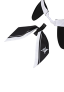 Women's Scarf Bonnet Visor - Black