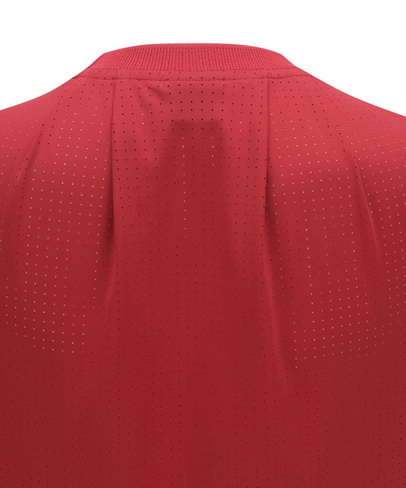 Women's SM Air Dot Round Short T-SHIRT - Red