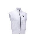 Women's Woven Mixed Knit Vest - White