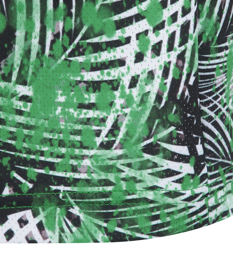 ANEW GOLF Men's SM Tropical Pattern Short T-Shirt - Green