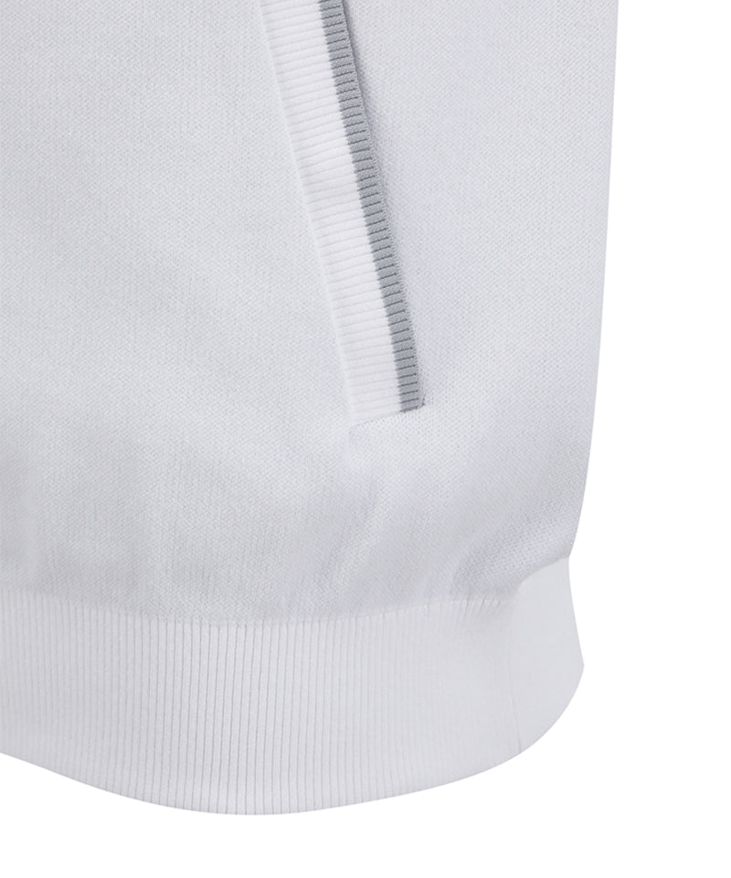 Anew Golf Men's SP Logo Pattern Knit Cardigan - White