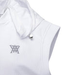 Women's Hoodie Vset Zip-Up Vest - White