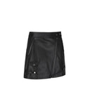 Women's Faux Leather A - Line SQ - Black