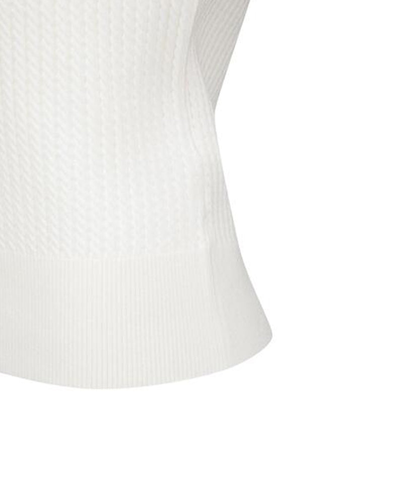 Women's Logo Point Cable Sweater - Off-White