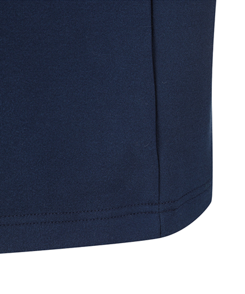 Men's Collar Half Zip Long T-shirt - Ice Blue