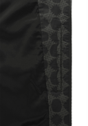Men's Allover Logo Jacquard Hooded Jacket - Black