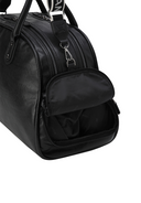 Uni Vintage Leather Boston Bag - Black