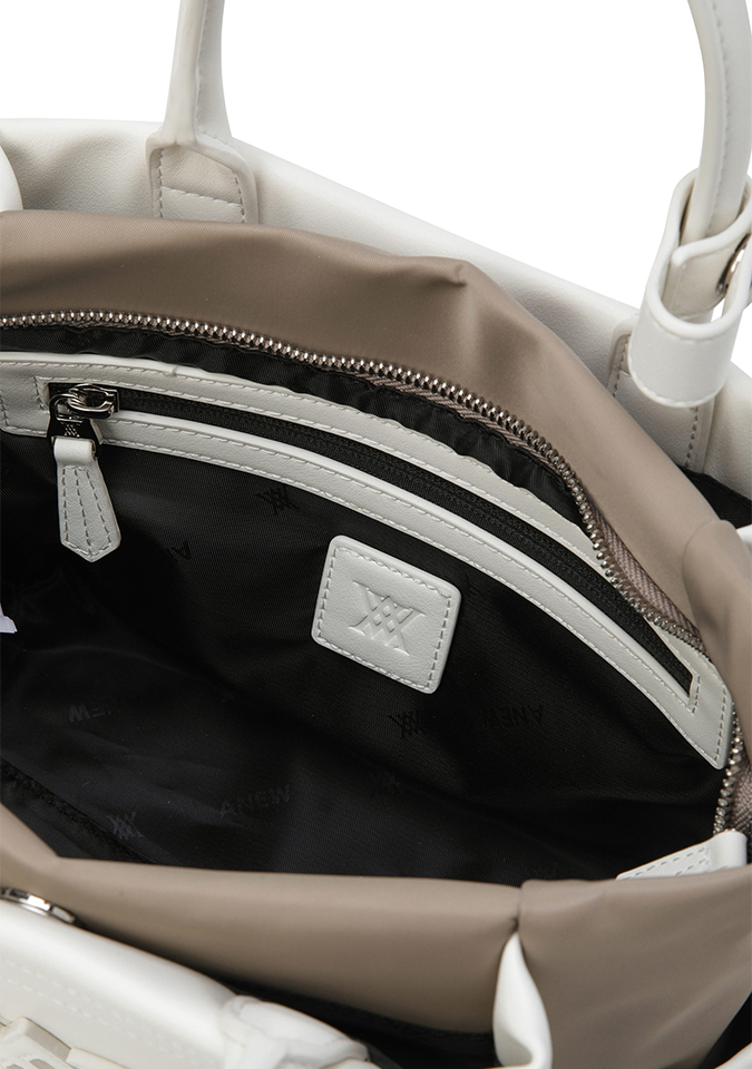 Women's Two Tone Tote Bag - Ivory – Anew Golf USA Women's Two Tone Tote Bag - Ivory – Anew Golf USA