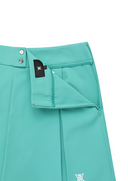 Women's Pleated Half Pants - Aqua Blue