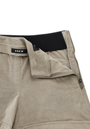 Women's Velvet High Waist Half Pants - Grey