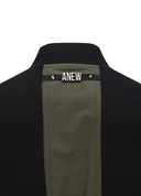 Women's Color Block Hooded Blouson Jacket - Dark Khaki