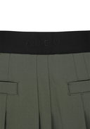 Women's Pleated Skirt - Dark Khaki