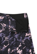 Women's Camo Pattern Pleats Skirt - Light Pink