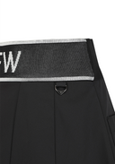 Women's Banded Flare Skirt - Black