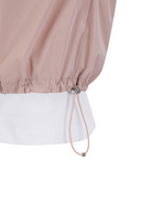 Women's Woven Mix Layered T-Shirt - Light Pink