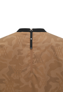 Women's Camo Pattern Layered T-Shirt - Camel