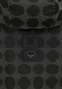 Women's Allover Logo Hooded Vest - Black
