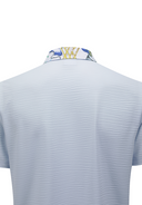 Men's Abstract Printed Polo T-Shirt - Ice Blue