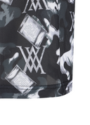 Men's Abstract Layered T-Shirt - Dark Grey