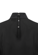 Women's Back Zip Mock Neck Vest - Black