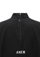 Women's Mock Neck Anorak T-Shirt - Black