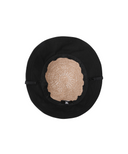 Women's Raffia Mix Bucket Hat - Black