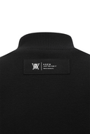 Men's Textured Windproof Half Zip Sweater - Black