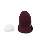 Women's Knit Pom Cap - Magenta