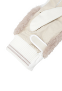 Women's Cold Proof Fur Glove - Ivory