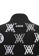 Women's Color Logo Pattern Sweater Cardigan - Black