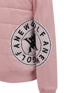 Women's Boucle Padded Sweater Cardigan - Light Pink