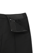 Women's Sweat Band Classic Pleats Skirt - Black