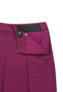 Women's Sweat Band Classic Pleats Skirt - Wine