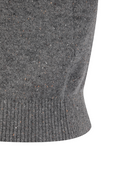 Women's Cashmere Round Sweater - Charcoal Grey