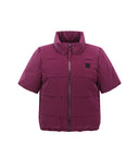 Women's Short Sleeve Grid Down Jacket - Magenta