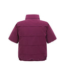 Women's Short Sleeve Grid Down Jacket - Magenta