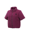 Women's Short Sleeve Grid Down Jacket - Magenta