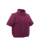 Women's Short Sleeve Grid Down Jacket - Magenta