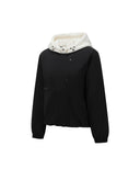 Women's Detachable Hood Padded Anorak - Black