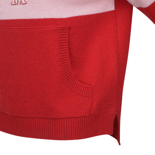 ANEW Golf Women's Big Collar Half Zip-UP Pullover - Red
