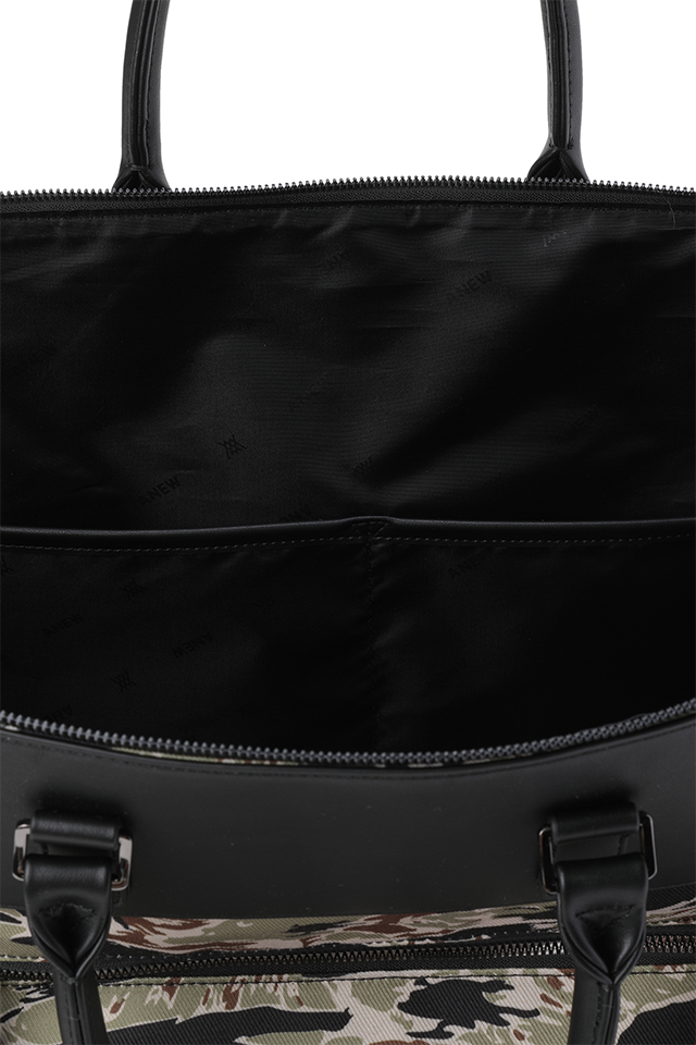 ANEW GOLF Uni Camo Pattern Boston Bag - Black