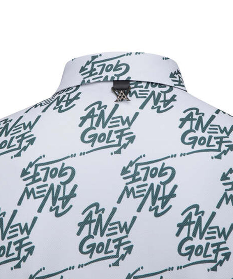 Men's Logo Pattern Short T-Shirt - Gray