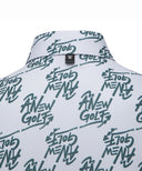 Women's Logo Pattern Short T-Shirt - Gray